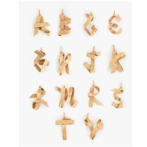 Clare V Ribbon Letter Charm T